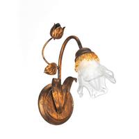 Wandleuchte 4984/Ap1 - Bronzefarben, KONVENTIONELL, Glas/Metall (23/14/28cm)