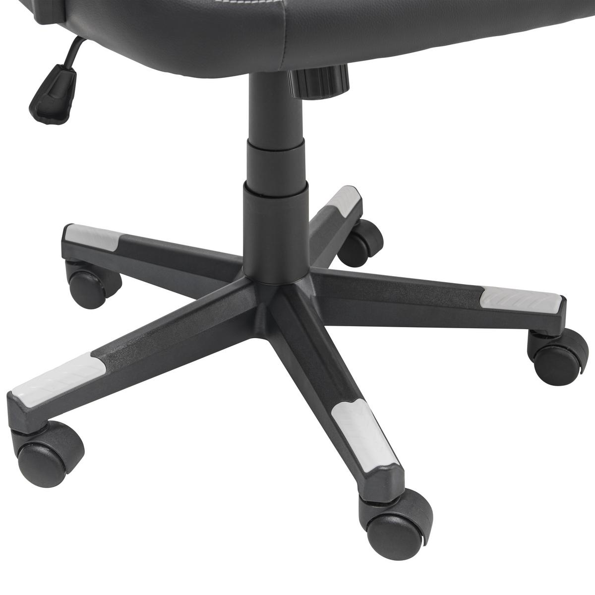 Gamingstuhl Chicago - Schwarz/Weiß, LIFESTYLE, Kunststoff/Textil (60/114-124/62cm) - MID.YOU