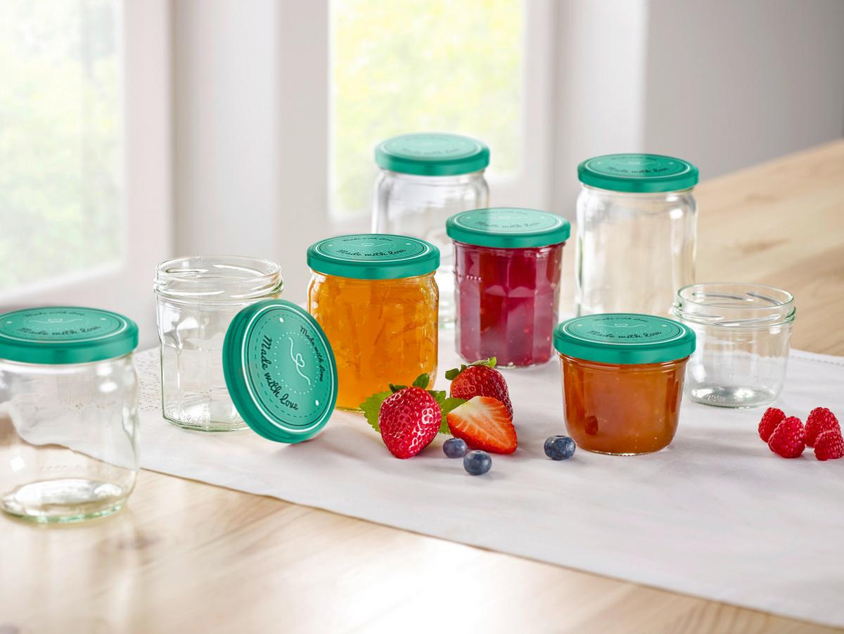 ZAVAŘOVACÍ SKLENICE ROSIE - 540ML - růžová/mátově zelená, kov/plast (540ml)