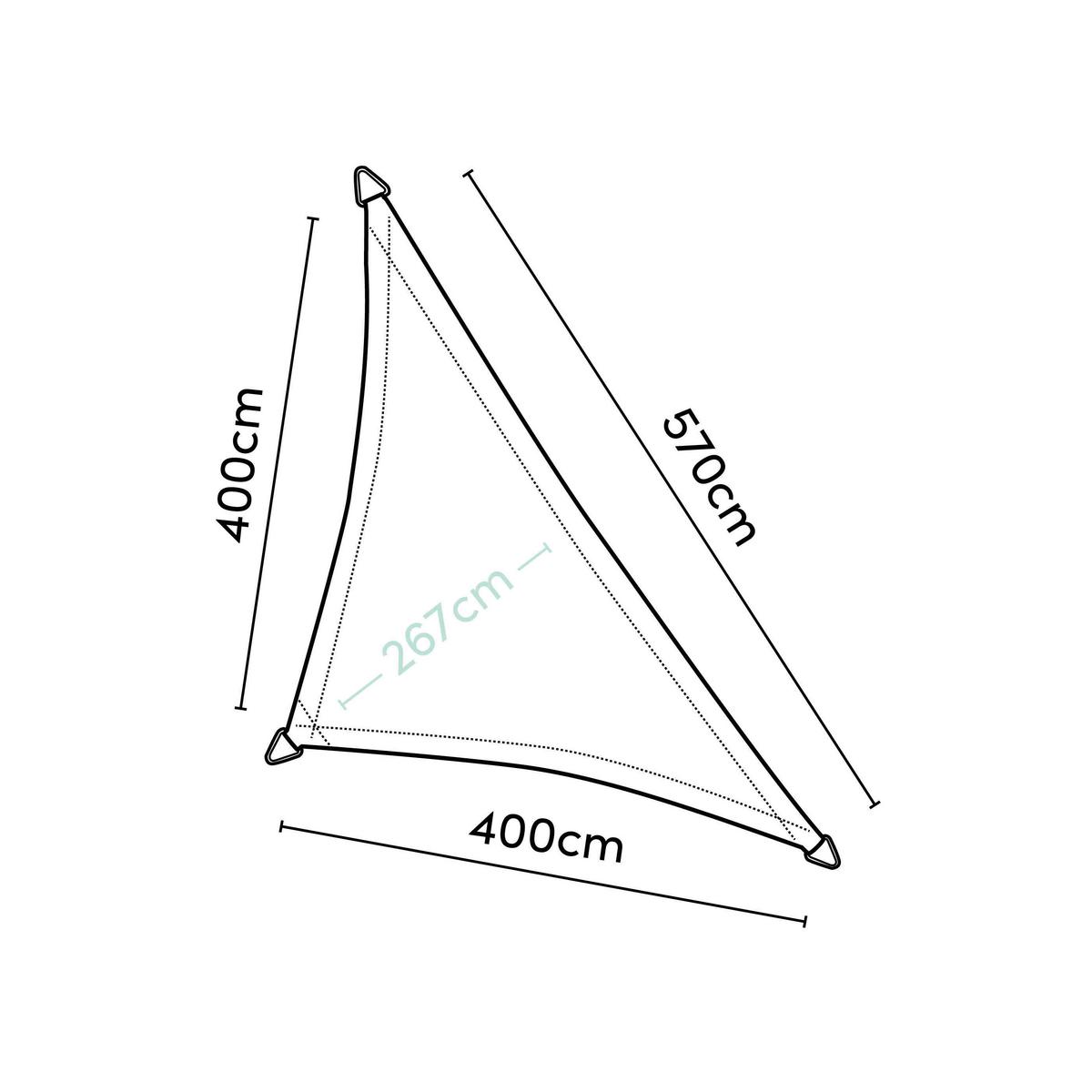 SONNENSEGEL COOLFIT 90° - Sandfarben, MODERN, Kunststoff (400/1/570cm) - Gardenson