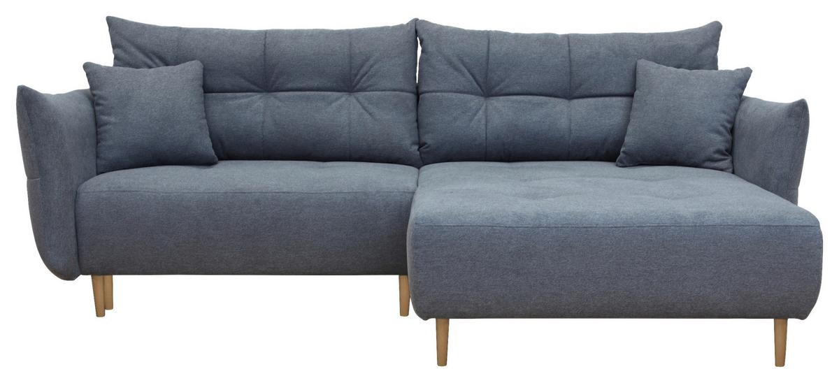 Rohová sedačka RAIN, obojstranná, sivá tk. LOFT - sivá/prírodná farba, Modern, textil (267/172cm)