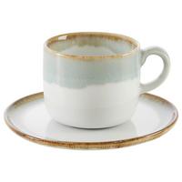 Šálek a podšálek na kávu SATURN - zelená, Moderní, keramika - Mömax