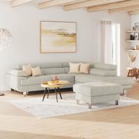 Hocker Savona - Greige, MODERN, Textil (90/44/73cm) - Ondega