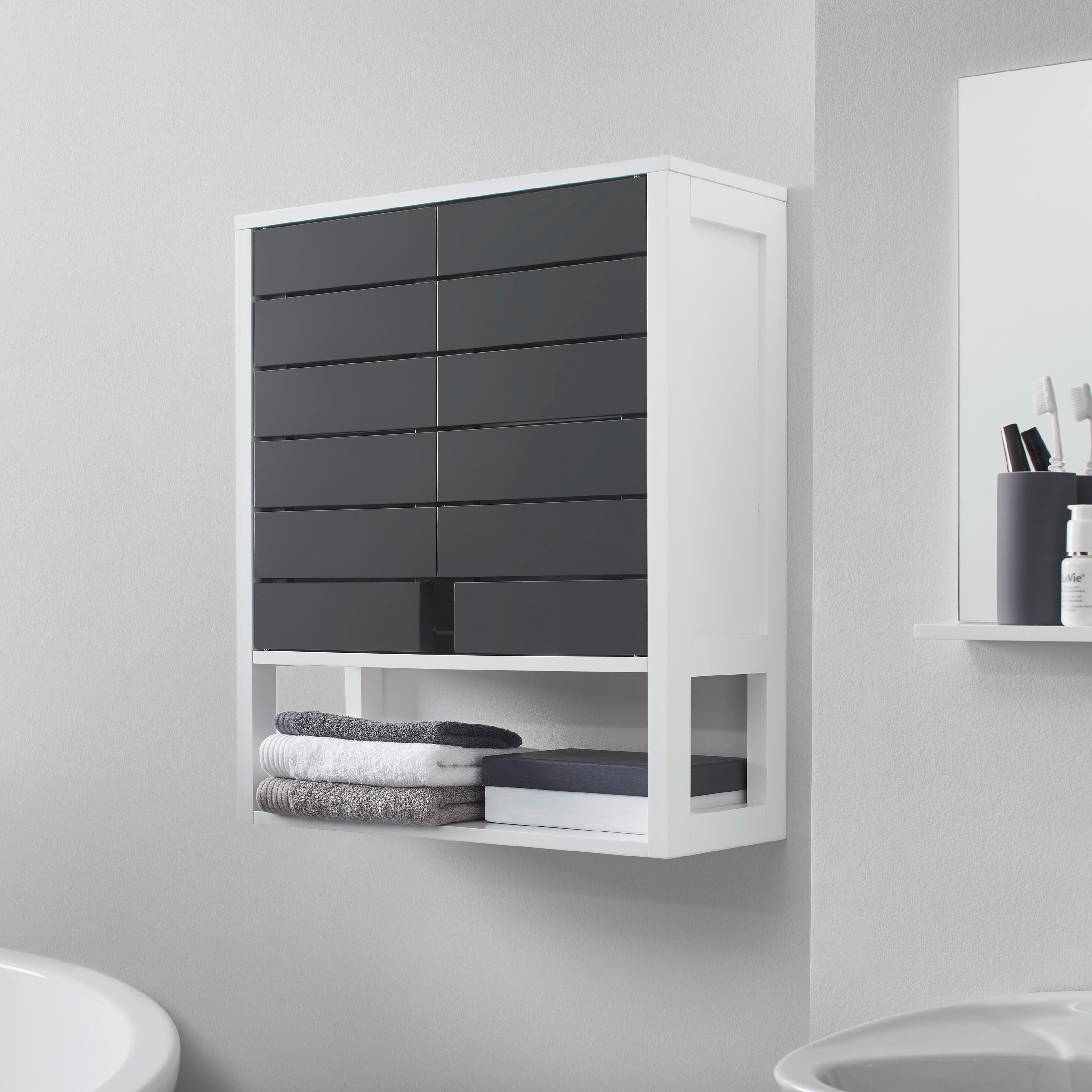 Závesná skrinka TIA - sivá/biela, Modern (60/70/23cm) - P & B
