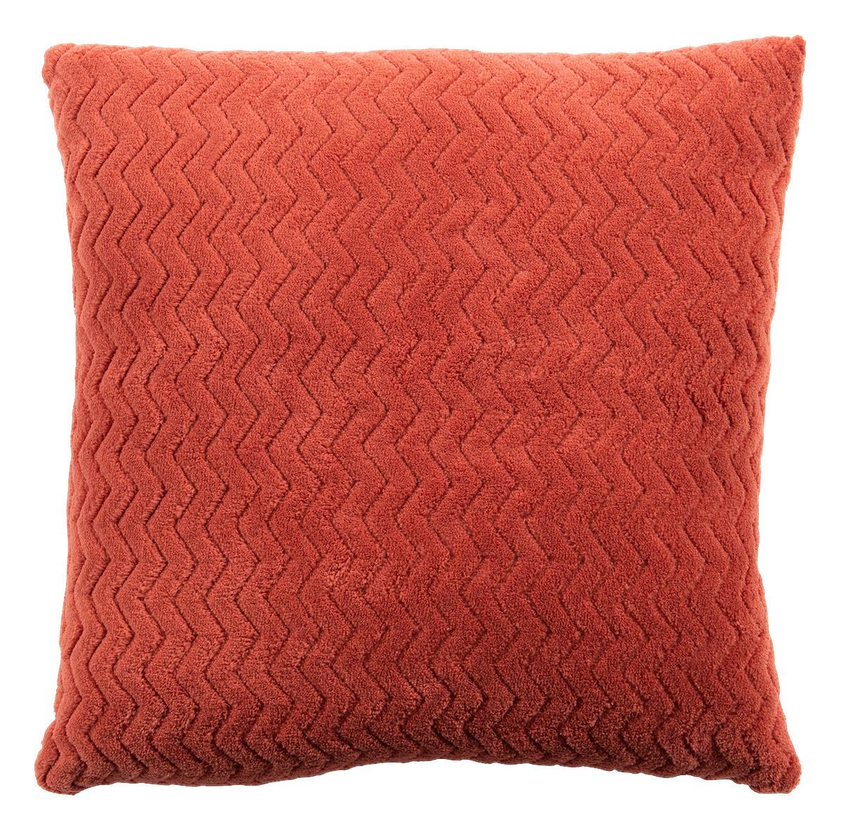 Zierkissen Talisha 40x40 cm Polyester Rostfarben mit Zipp - Rostfarben, MODERN, Textil (40/40cm) - Luca Bessoni