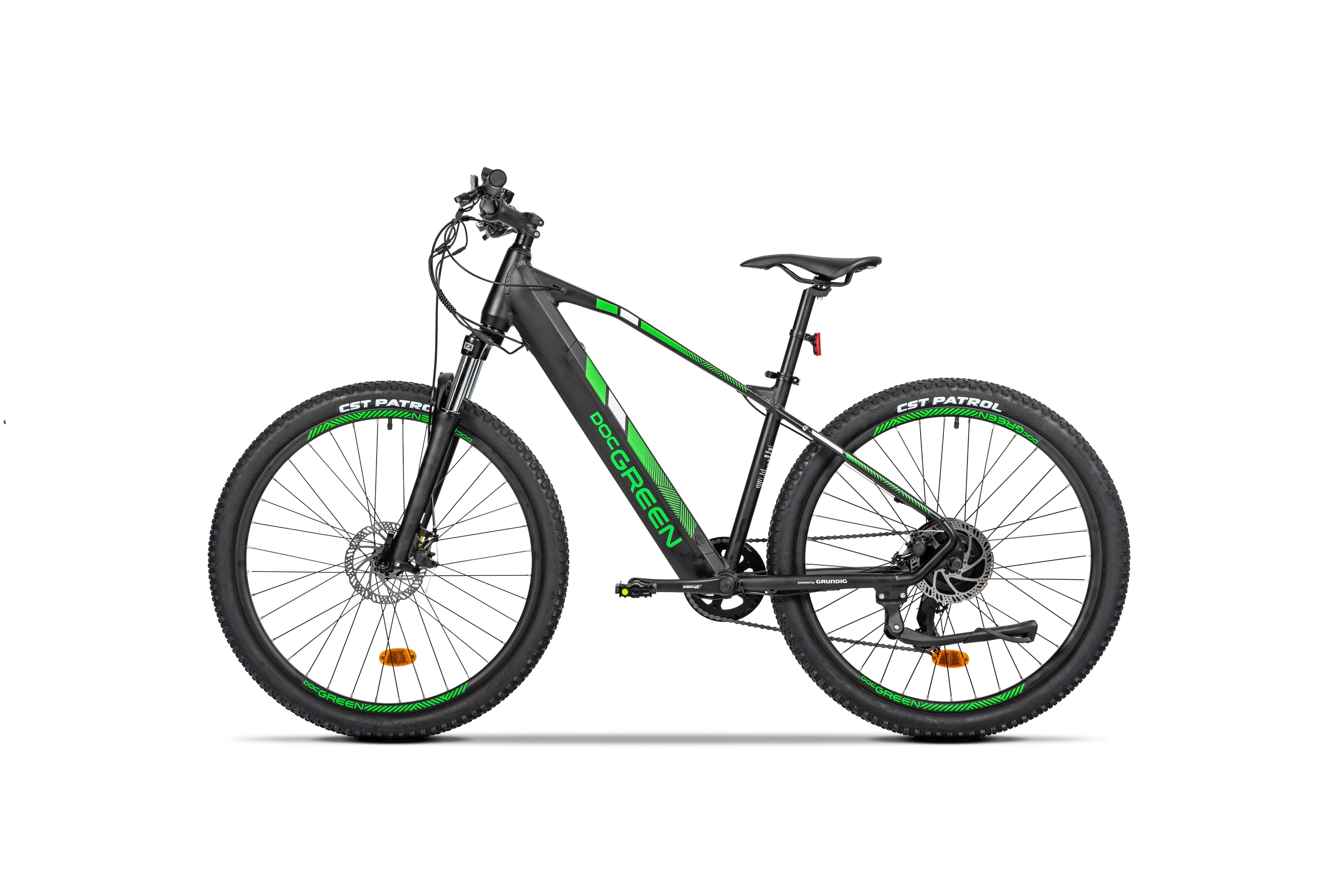 E-Bike 27,5 Zoll Doc Green 7 Gänge Unisex - Schwarz, Basics, Kunststoff/Metall (179,8/68/97,7cm) - Atrigo