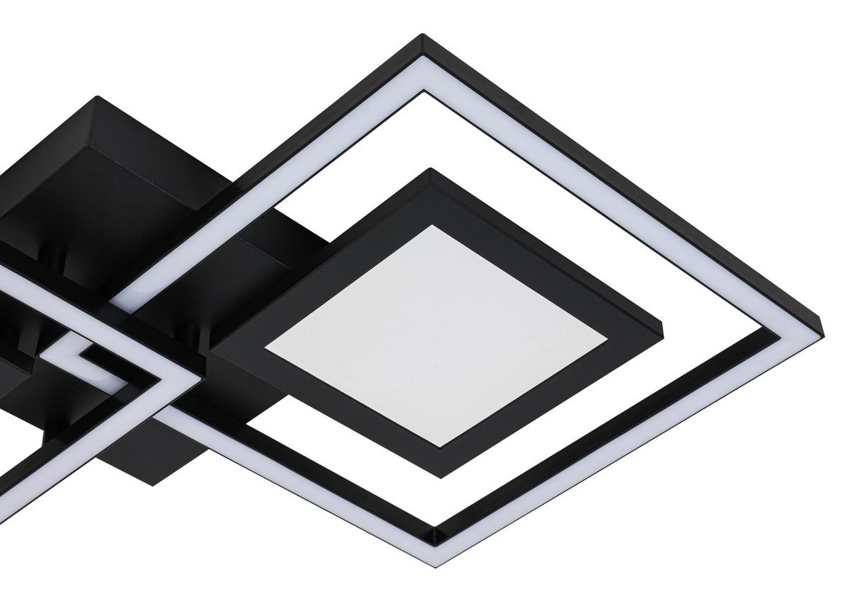 STROPNÉ LED SVIETIDLO PRECEVAL - čierna, kov/plast (41,8/75,3/6,7cm) - Premium Living