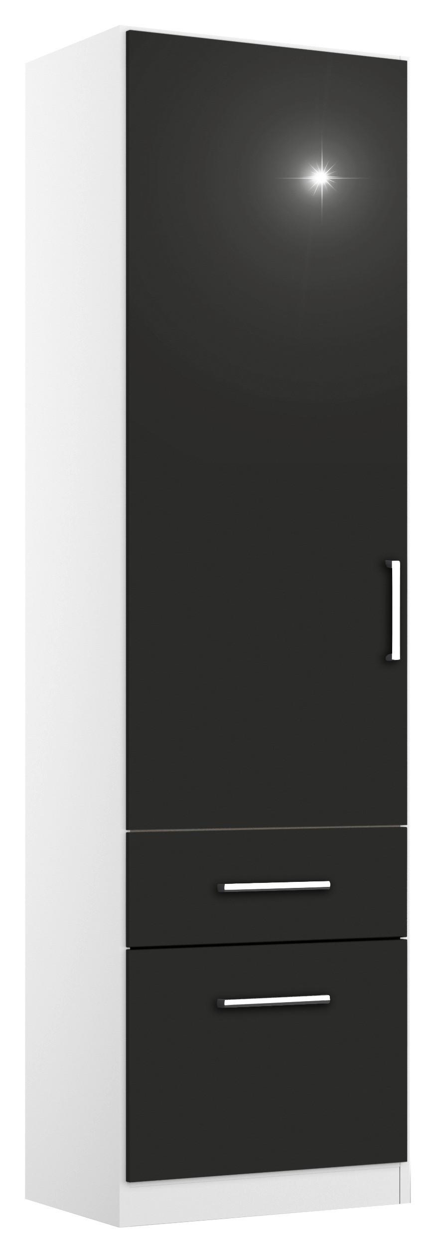 Drehtürenschrank 47 cm Berlin Weiß/Grau - Weiß/Grau, MODERN, Holzwerkstoff (47/197/54cm) - Rauch Möbel