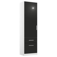 Drehtürenschrank 47 cm Berlin Weiß/Grau - Weiß/Grau, MODERN, Holzwerkstoff (47/197/54cm) - Rauch Möbel