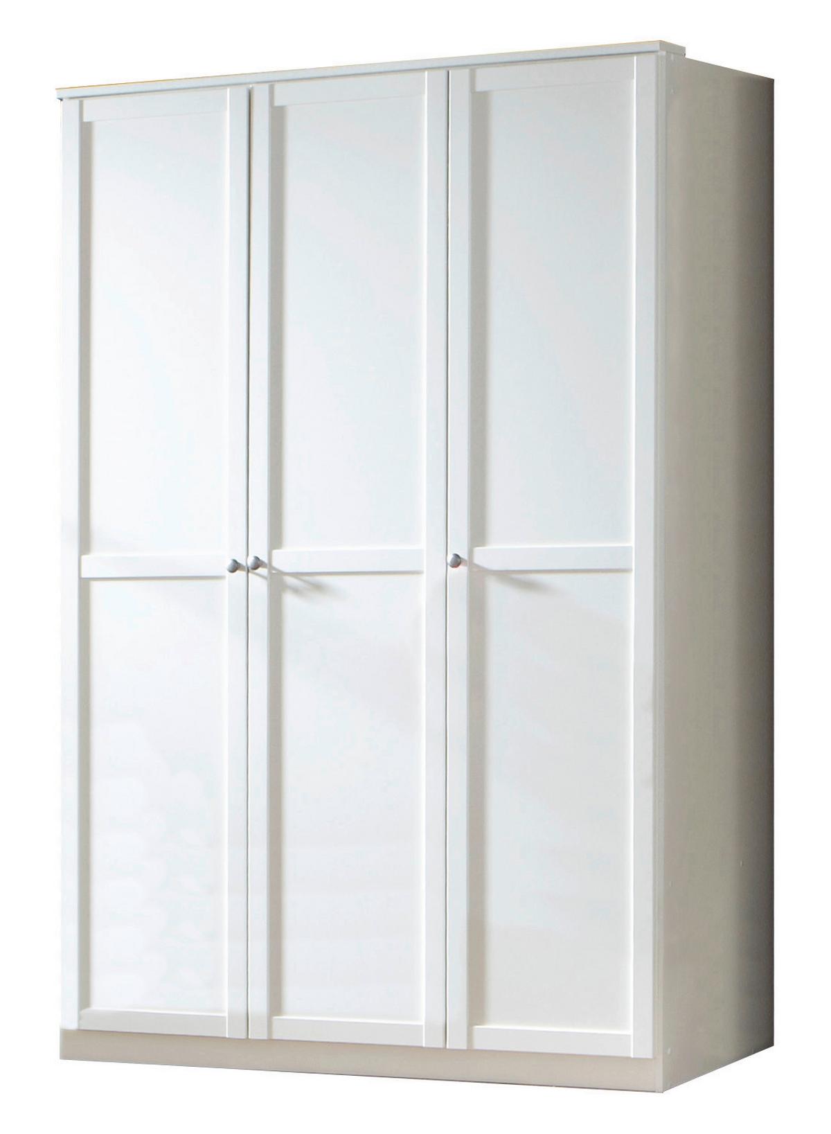 Šatní skříň FILOU šířka 135cm - bílá/barvy zinku, Basics, kov/kompozitní dřevo (135/198/58cm)