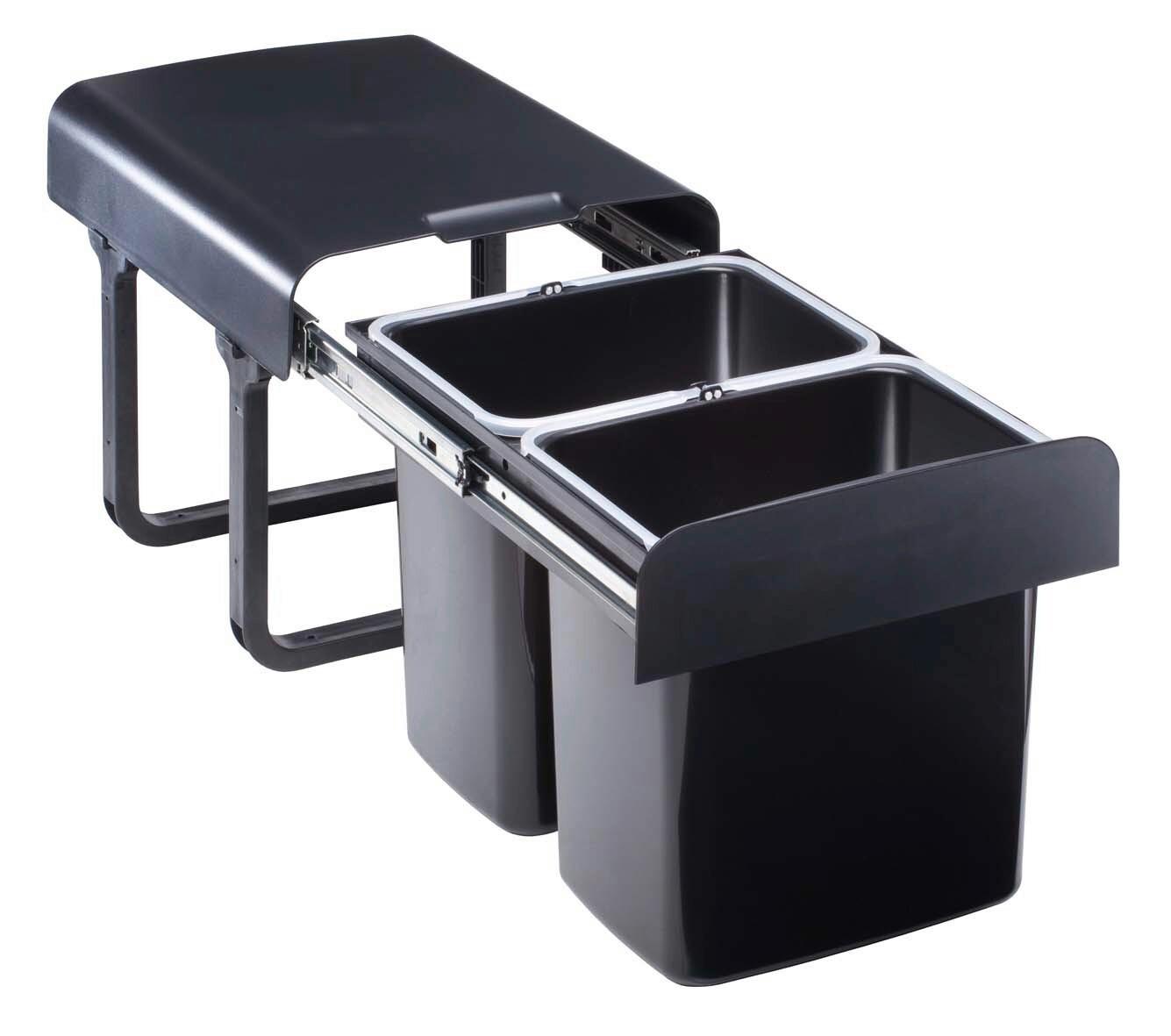 Abfallsammler Ekko - Schwarz, Basics, Kunststoff (35,5/36,5/47,3cm)