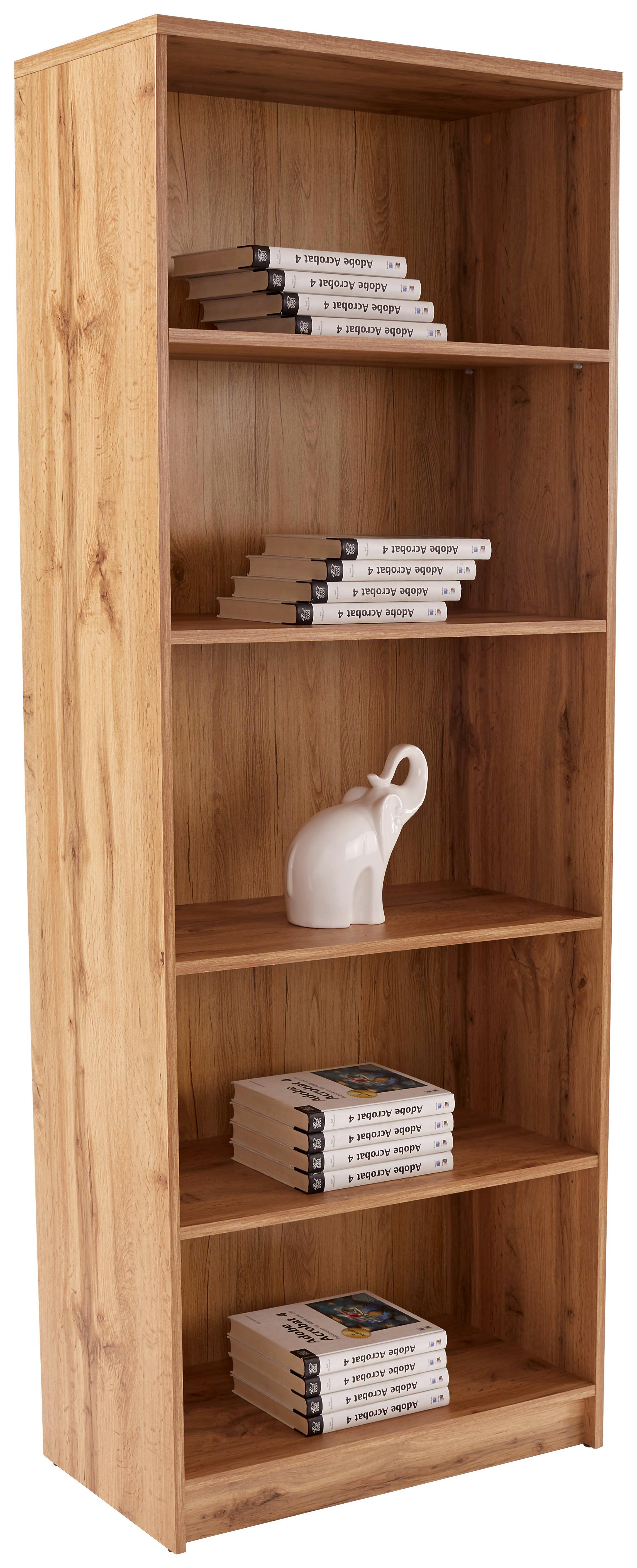 Polc 4-you New Yur03 - Tölgyfa, modern, Faalapú anyag (74/189,5/34,6cm)