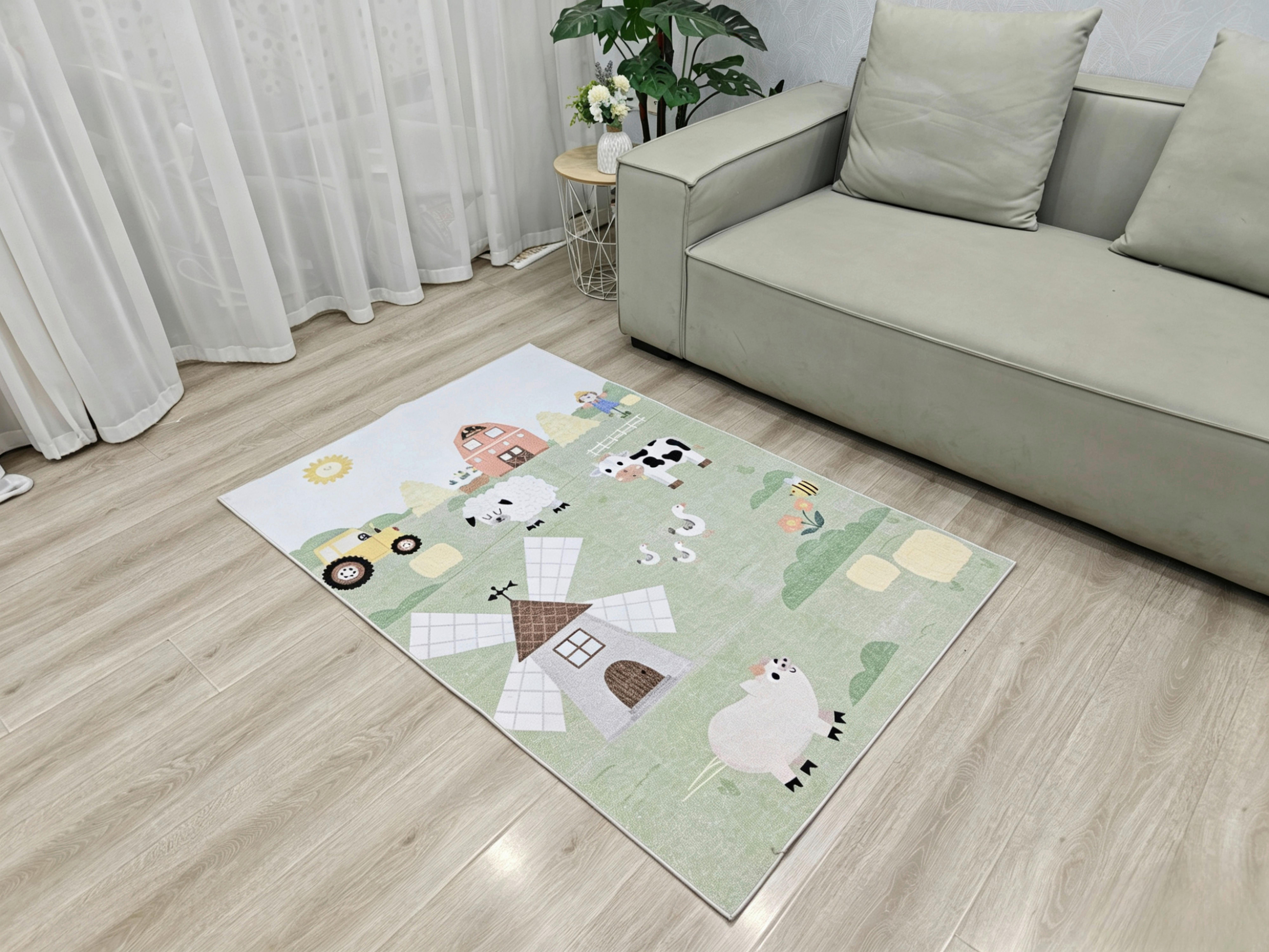 KINDERTEPPICH Kuh, Digitaldruck - Multicolor, MODERN, Textil (100/150cm) - BUNINO