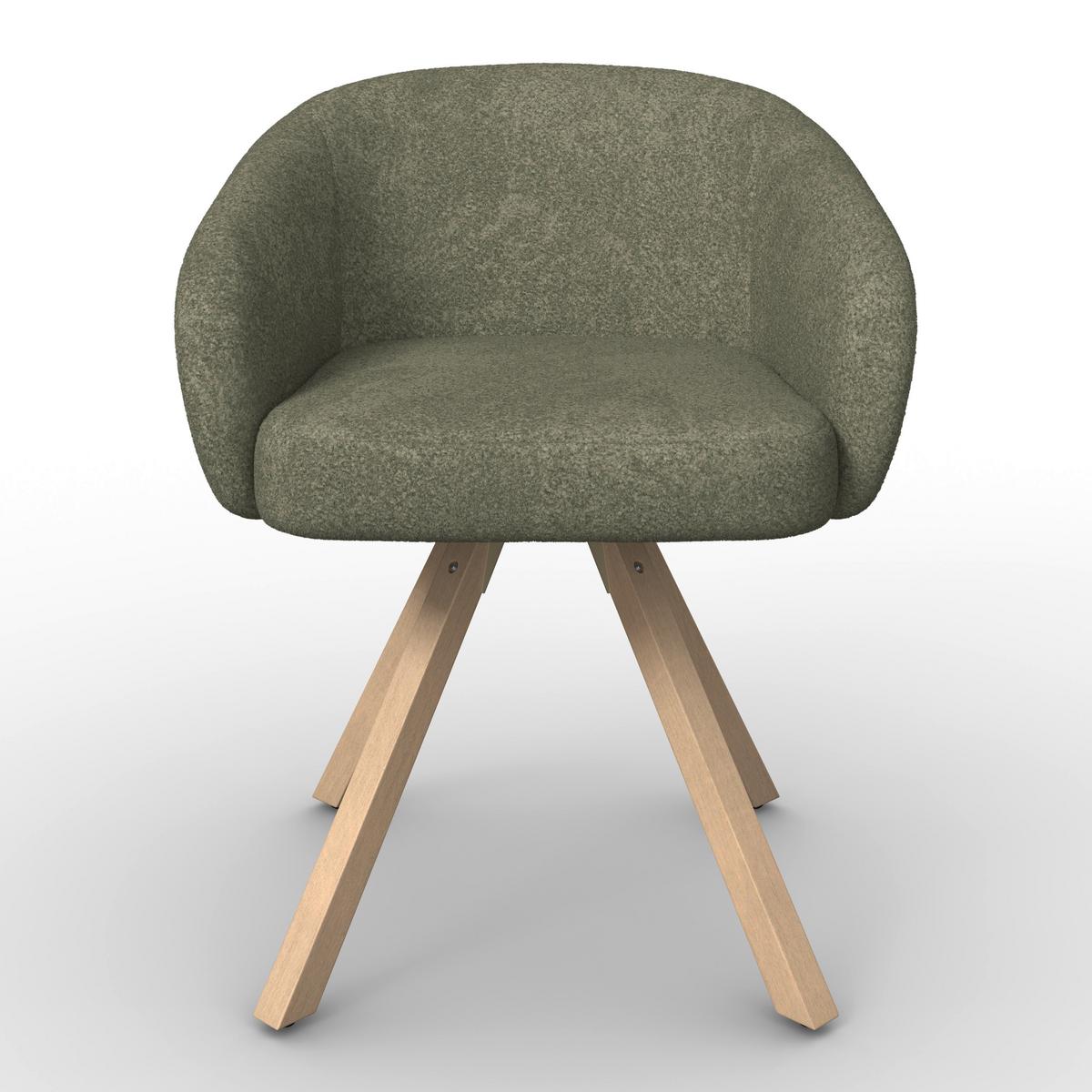 ŽIDLE S PODRUČKAMI NAYA ZELENÁ - zelená/barvy buku, Moderní, dřevo/textil (62/65/81cm) - Bessagi Home