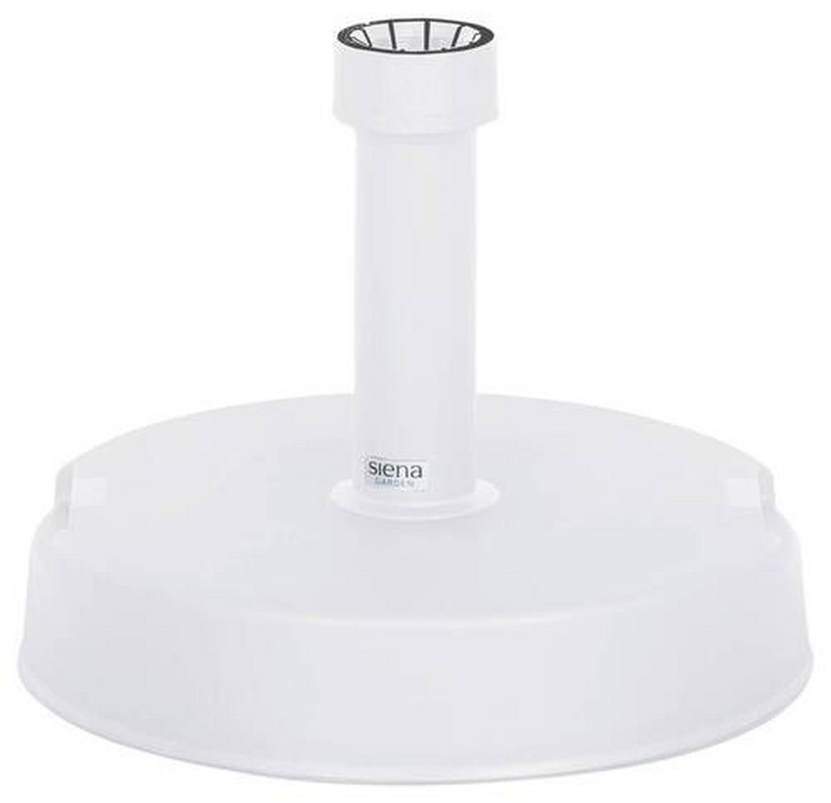 Sonnenschirmständer Beton/ Kunststoff für DM 2,1 - 5,4 cm - Weiß, KONVENTIONELL, Kunststoff/Stein (40/11/40cm) - Siena Garden