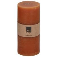 Rustikkerze gelb 7x16 cm - Gelb, Basics, Naturmaterialien (7/16cm)
