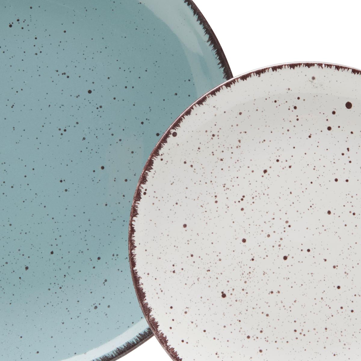 Kombinovaný servis Kelly, 24-dielny - hnedá/modrá, Modern, keramika - Modern Living