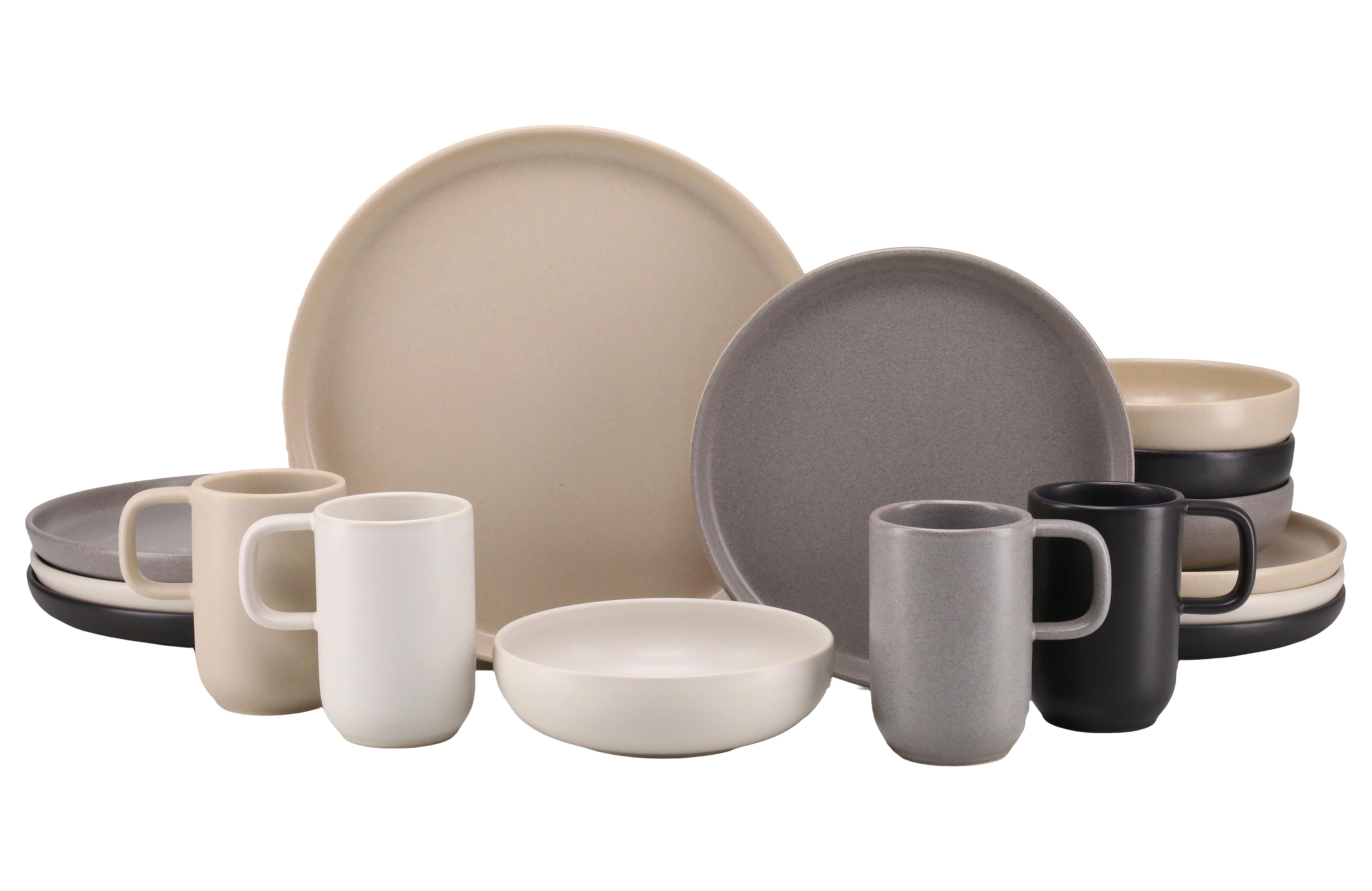 Kombiservice Uno Metropol Multicolor, Steinzeug, 16 -Teilig. - Multicolor, Basics, Keramik - Creatable
