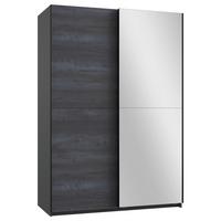 Tolóajtós Szekrény Herne 135/198 Cm - grafitszürke/sötétszürke, Basics, faalapú anyag (135/198/64cm) - MID.YOU