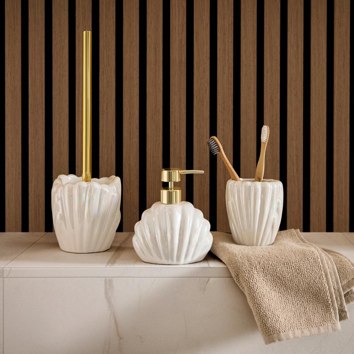 Kelímek na zubní kartáček ARIELLE - perleť, Moderní, keramika (9,2/9cm) - Mömax