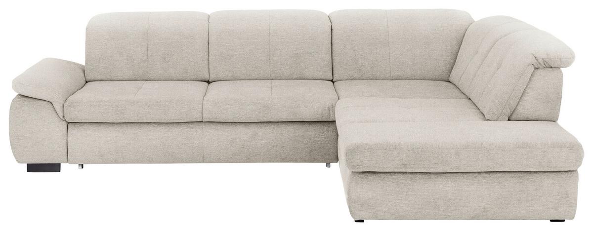Sedací souprava MARTEN, pravá, bez funkcí a polštářů - černá/přírodní barvy, Moderní, textil (315/260cm)