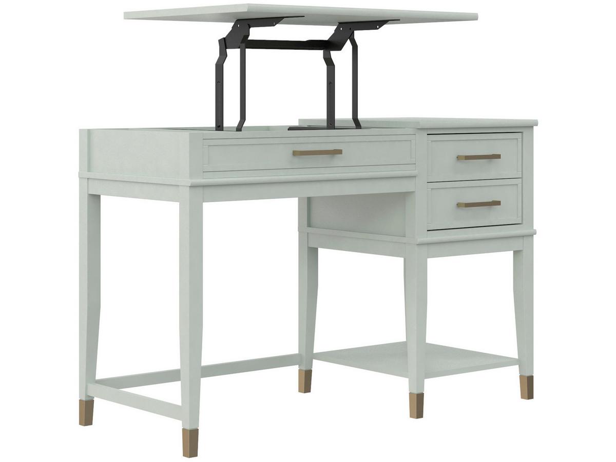 Schreibtisch Westerleigh Grün L: 115cm - Grün, Design, Holzwerkstoff/Metall (115/49/77cm) - MID.YOU