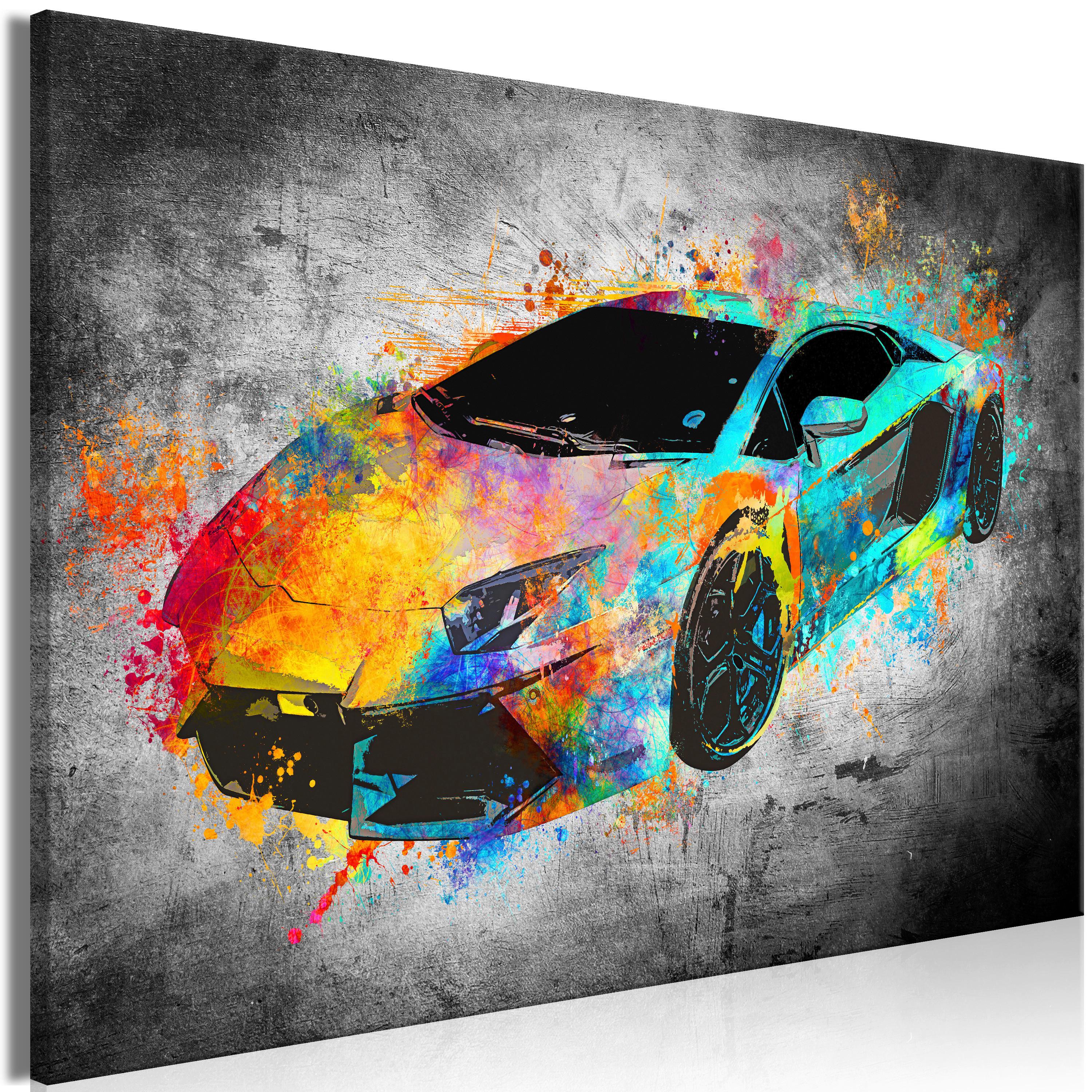 Leinwandbild Aerodynamics Multicolor B: 120 cm - Multicolor, Basics, Holz/Textil (120/80/1,2cm) - artgeist