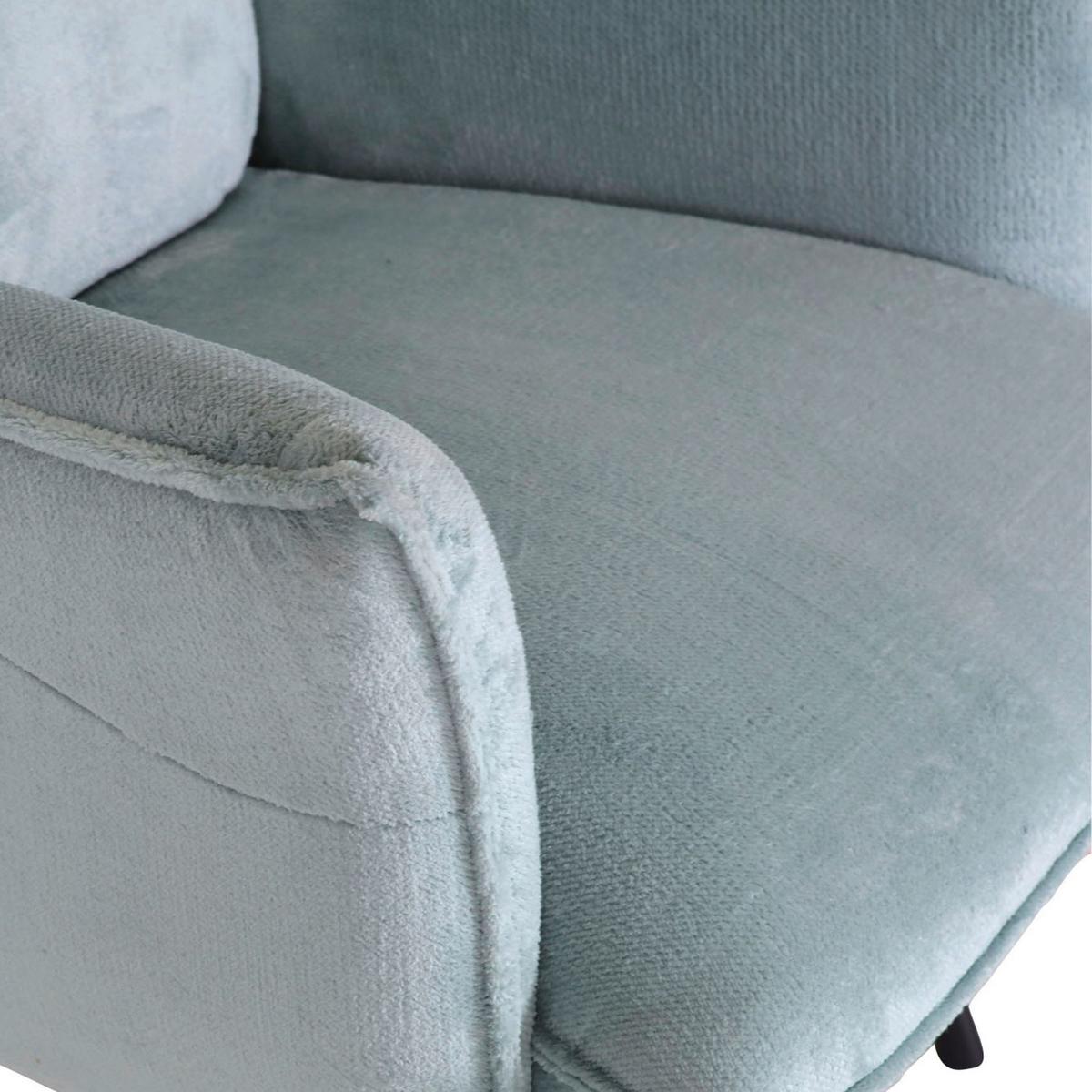 Ohrensessel Lorris - Schwarz/Mintgrün, KONVENTIONELL, Textil (83/110/92cm) - MID.YOU