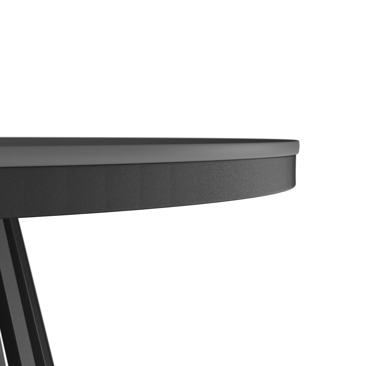 KONFERENČNÍ STOLEK PELA - černá, Moderní, kov/kompozitní dřevo (90/90/45cm) - Bessagi Home