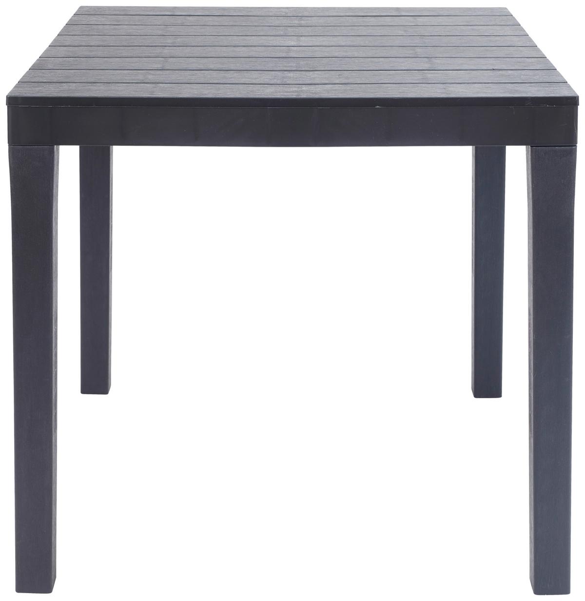 Gartentisch Bali Kunststoff L 78 Cm - Anthrazit, Basics, Kunststoff (78/78/72cm)