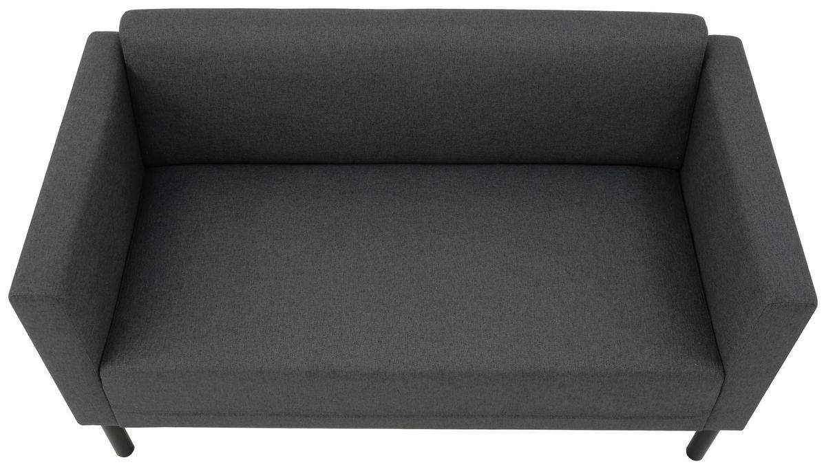 2-Sitzer-Sofa Derby Anthrazit B: 133 cm - Anthrazit/Schwarz, Basics, Textil (133/70/66cm) - P & B