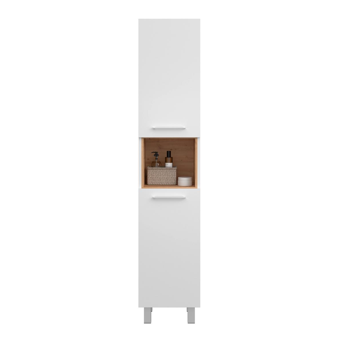 Magasszekrény Mura I - fehér, Modern, faalapú anyag (35/173,5/33cm)