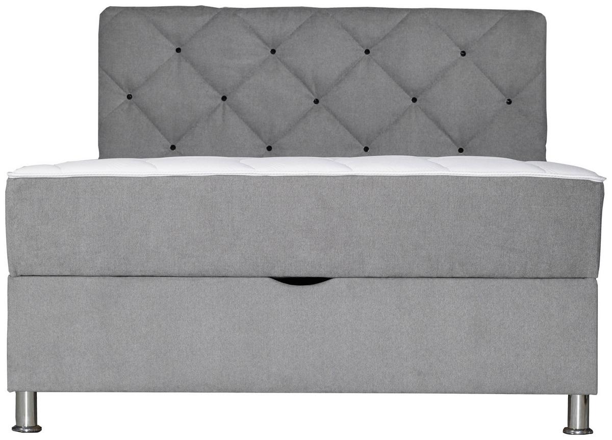 Box-ágy Black Diamond - szürke, Design, textil (120/200cm) - Modern Living