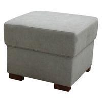 TABURET CHANDLER - světle šedá/hnědá, Design, dřevo/textil (51/43/51cm) - Ondega