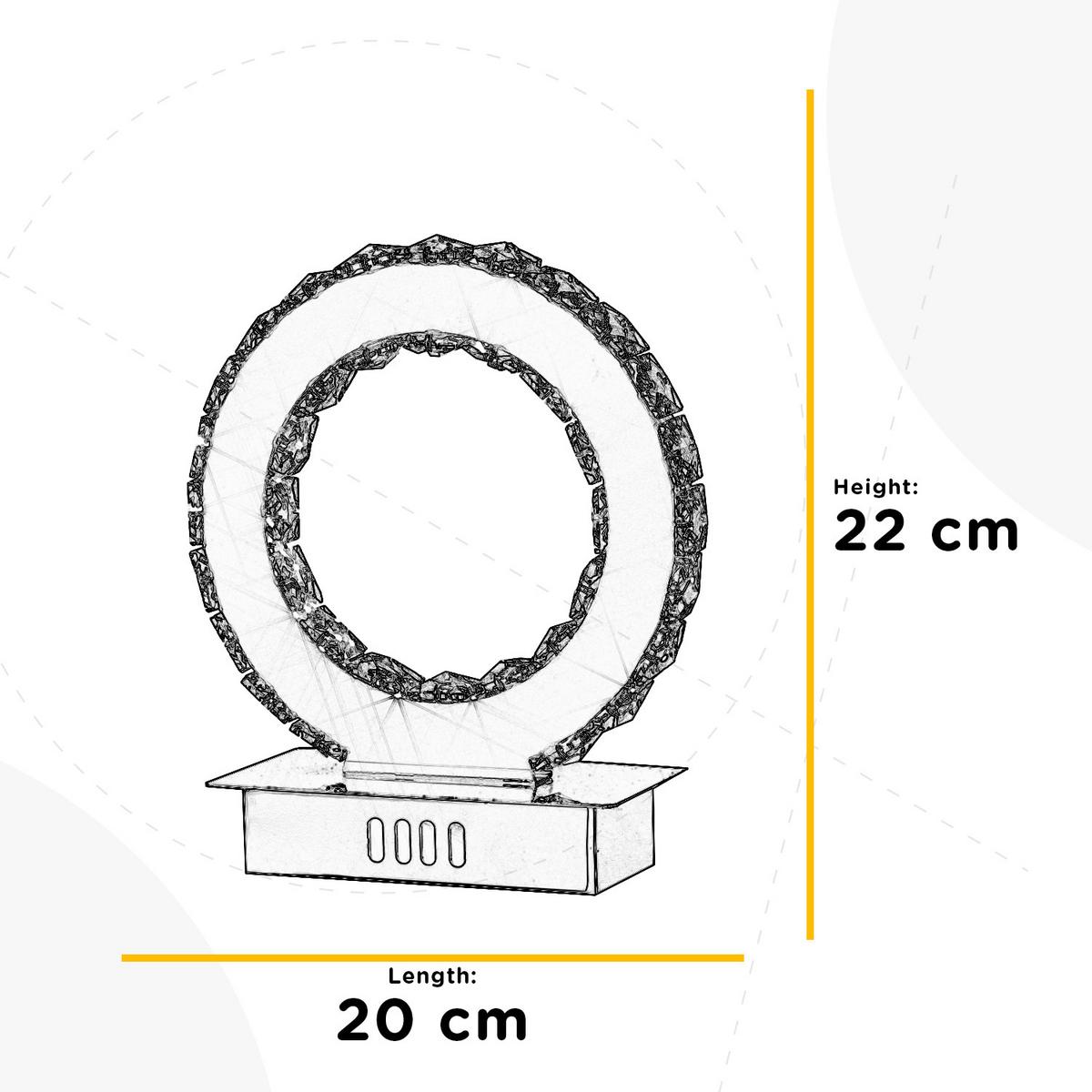 LED-Tischleuchte 4809/L - Chromfarben, Design, Metall (20/15/22cm)