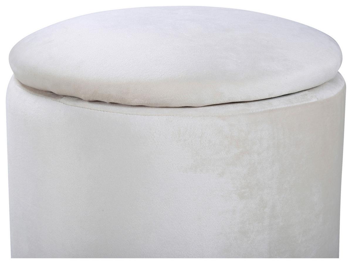 Pouf Limpen - Creme, Design, Textil (32/40/32cm) - Livetastic
