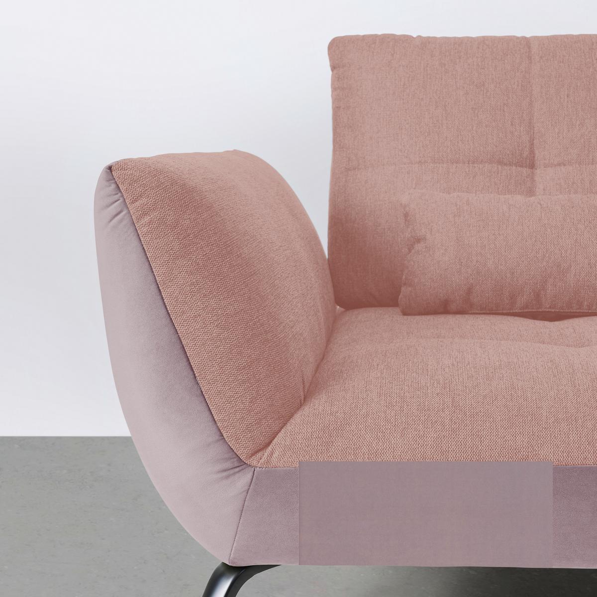 Rohová sedačka TRENDY, pravá, šeříková / růžová - růžová/černá, Moderní, kov/kompozitní dřevo (310/93/250cm) - Premium Living