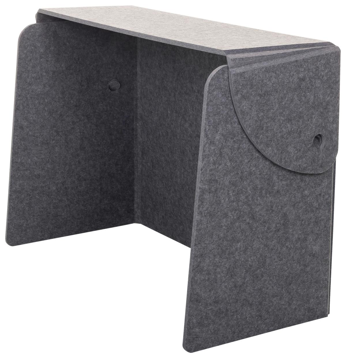 Trennwand Flexmiut Fold - Grau, Basics, Kunststoff/Textil (84/58/40cm) - MID.YOU