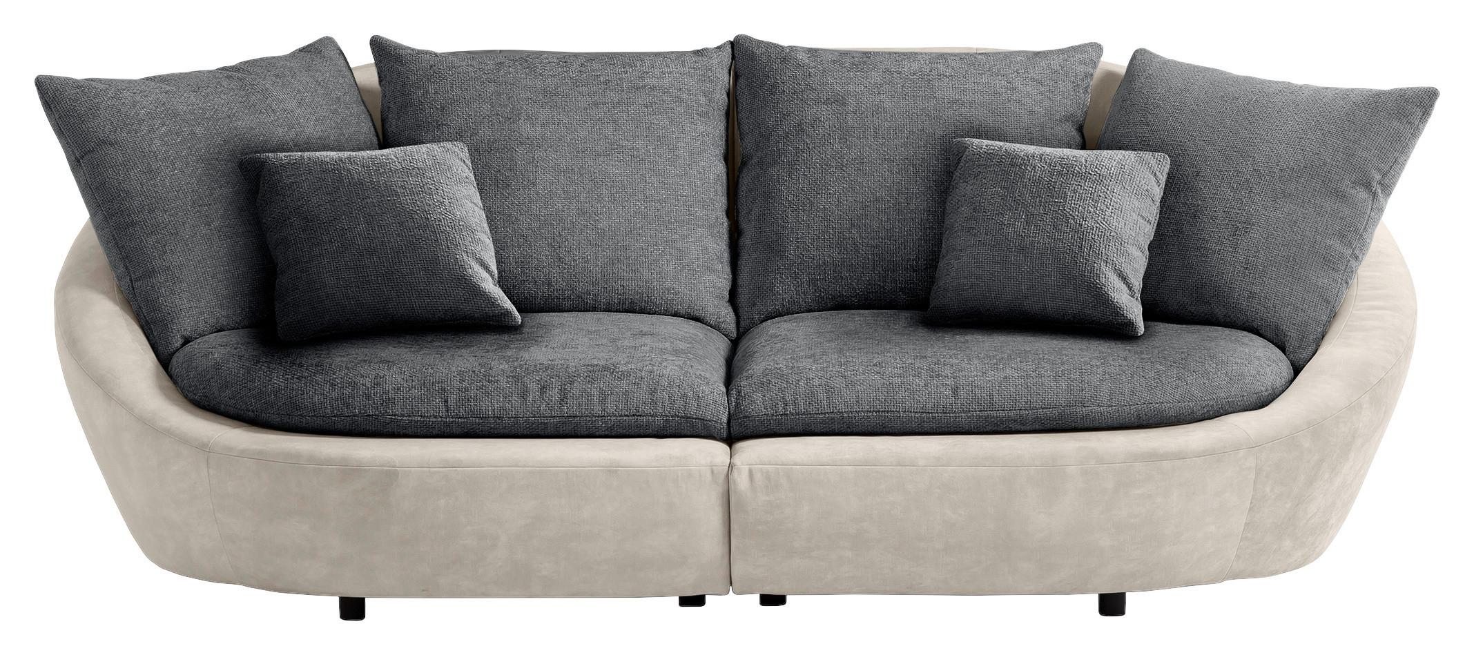 BIGSOFA MAUI - Anthrazit/Beige, MODERN, Textil (237/87/131cm) - Trendmanufaktur