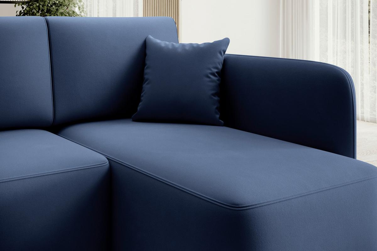 Ecksofa Hadson Blau S: 206x150 Cm - Blau/Schwarz, Design, Textil (206/150cm) - P & B