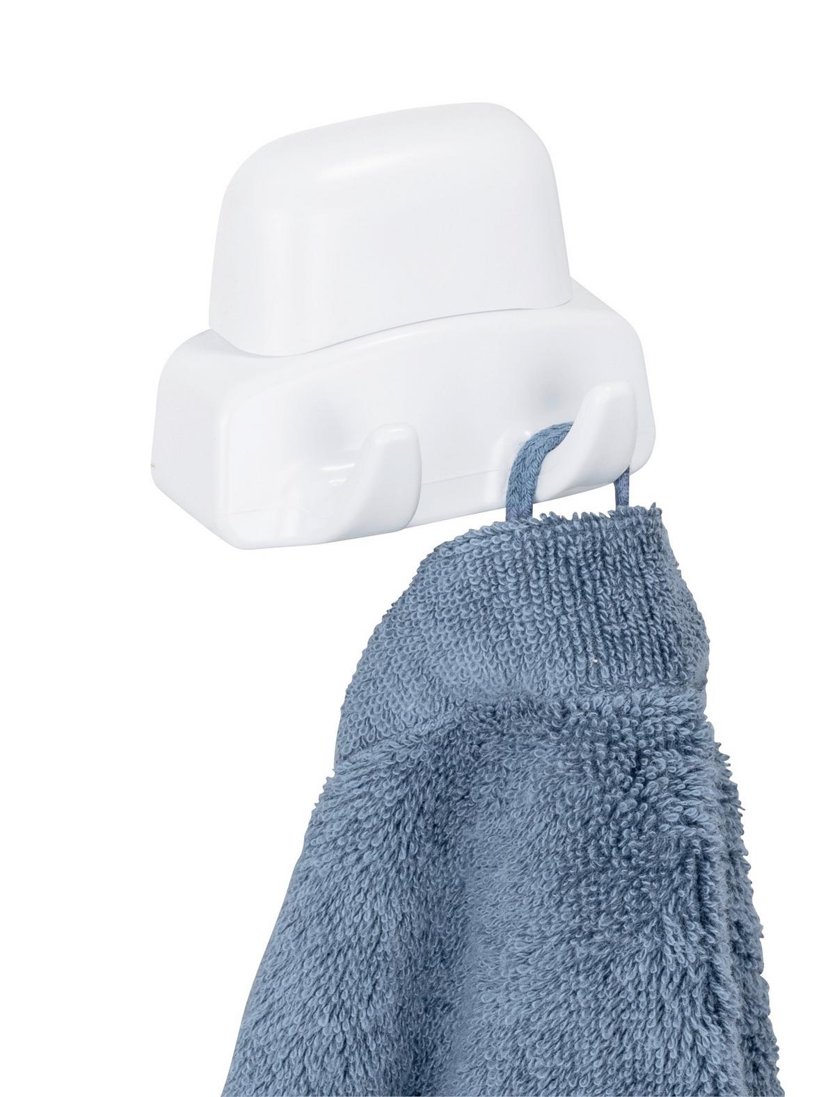 Fali Kampó Pure Duo 17940100 - fehér, Konventionell, műanyag (8/5,5/4,5cm) - Wenko