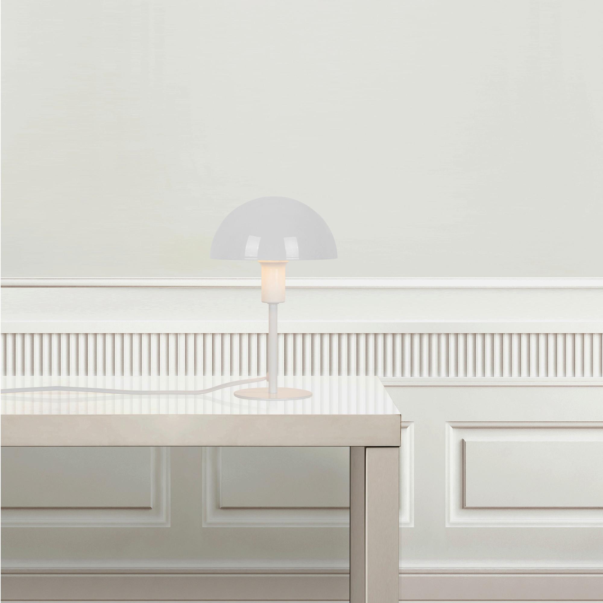 Tischleuchte Ellen Mini Weiß D: 16 cm - Weiß, Design, Metall (16/25cm) - Nordlux