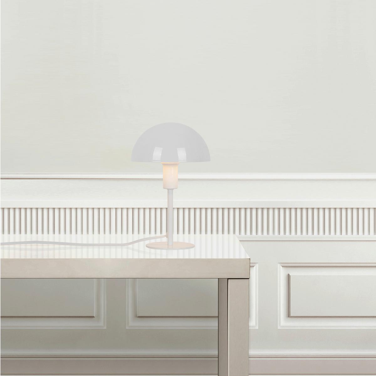 Tischleuchte Ellen Mini Weiß D: 16 cm - Weiß, Design, Metall (16/25cm) - Nordlux