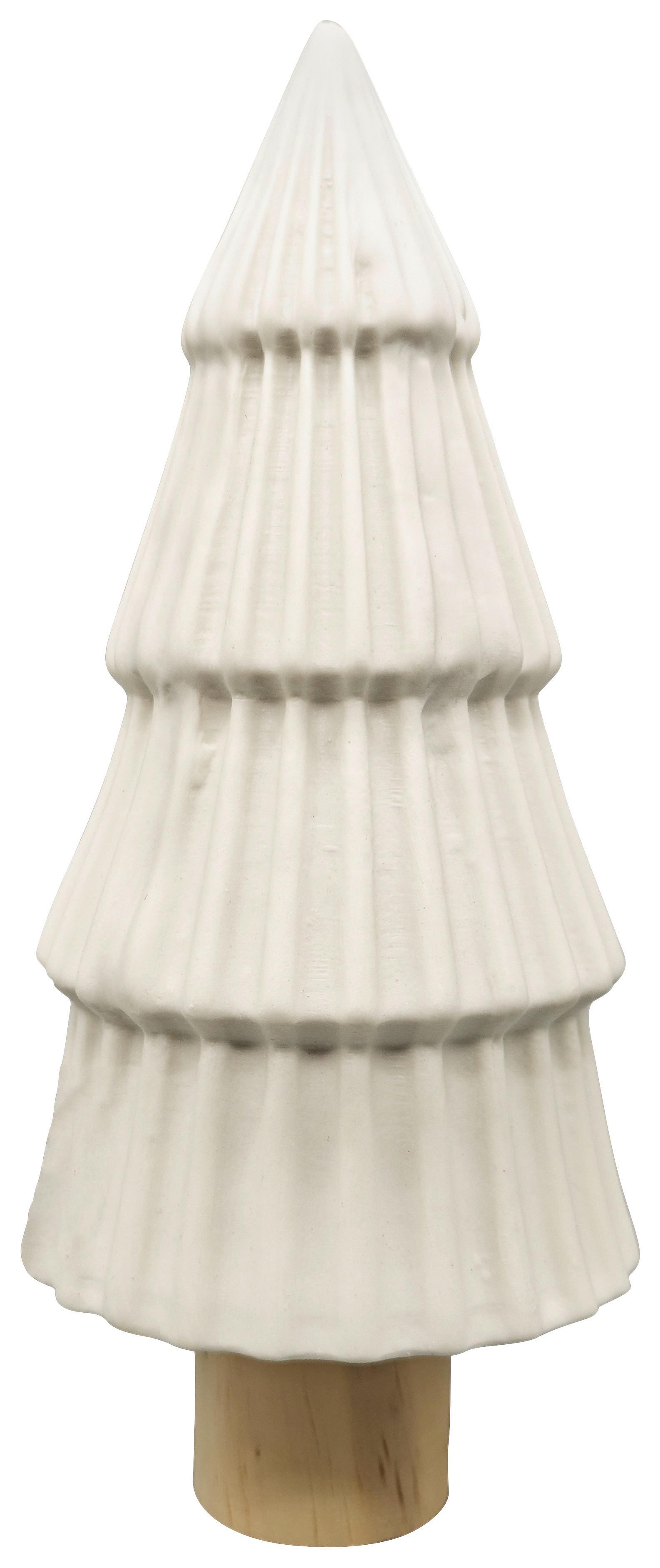 Dekoračný strom CONNY - biela/prírodná farba, Konventionell, drevo/keramika (8,3/20cm) - Mömax