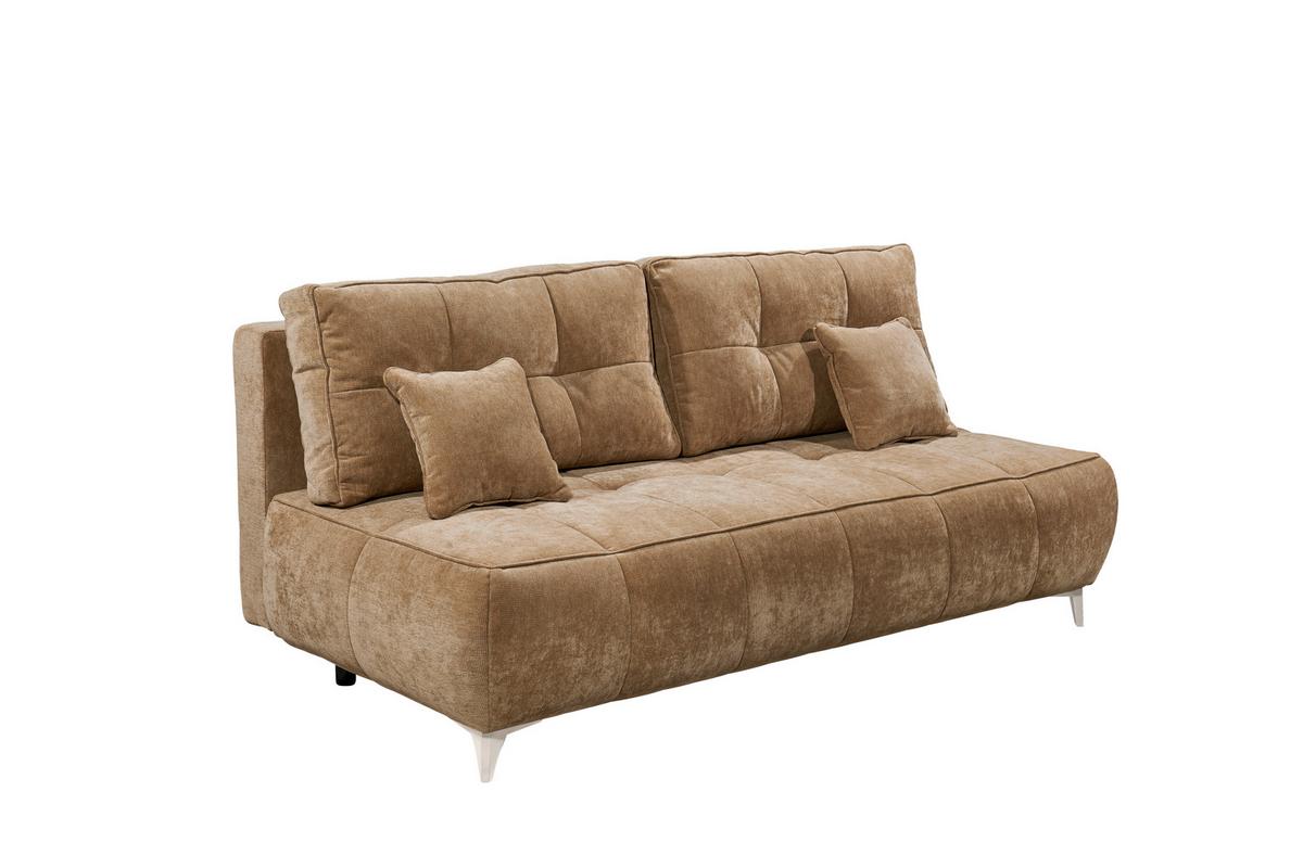 Schlafsofa Elisa Braun, Schlaffunktion - Kaschmir/Braun, MODERN, Textil (215/96/106cm) - MID.YOU