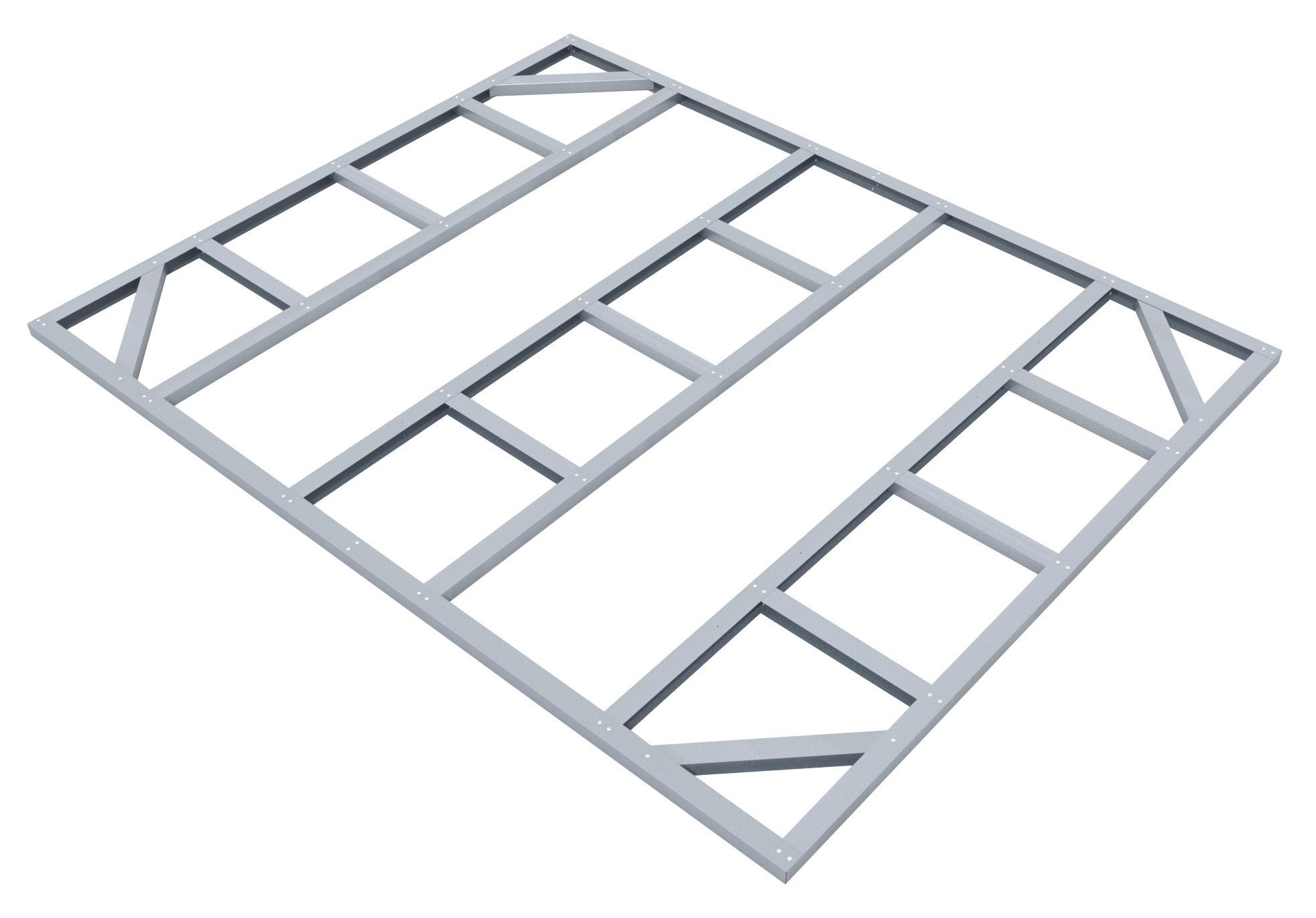 Fundamentrahmen 295 x 299 cm Metall - Silberfarben, Basics, Metall (295/2/299cm)