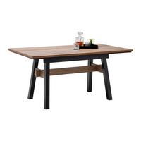 Jedálenský stôl Portofino, doska: imitácia dub Evoke, - antracitová, Basics, kompozitné drevo (160/90/76cm) - Mömax