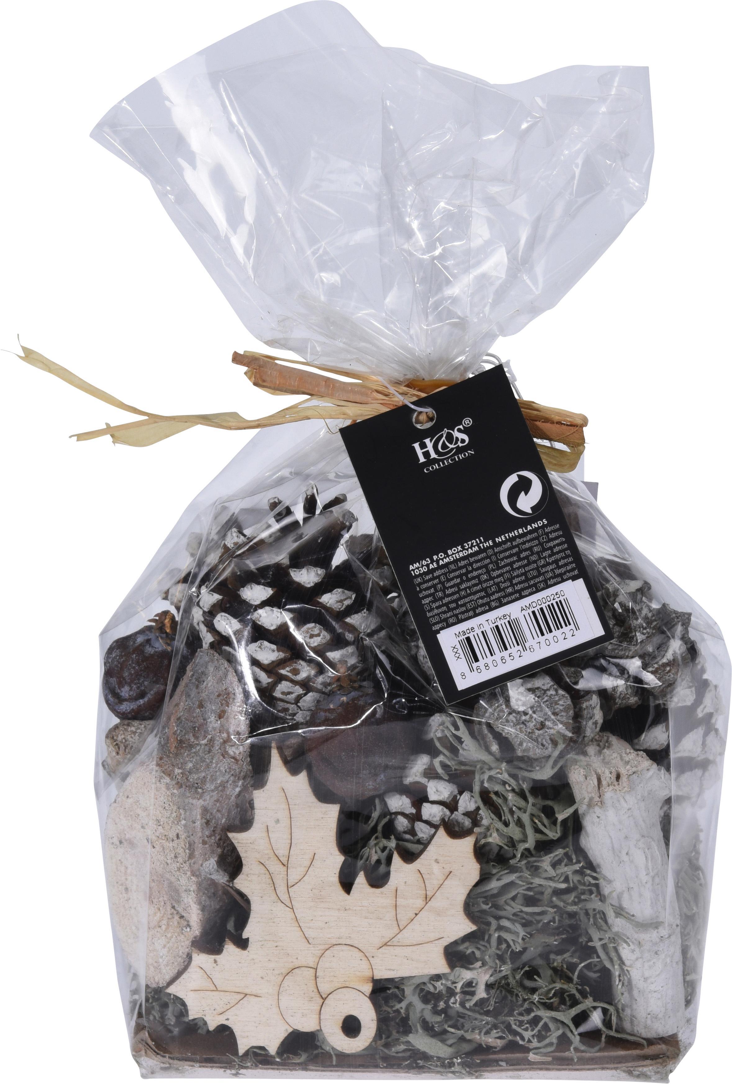 Potpourri Linette - Natúr/Fehér, modern, Természetes anyagok/Fa (0,15kg)