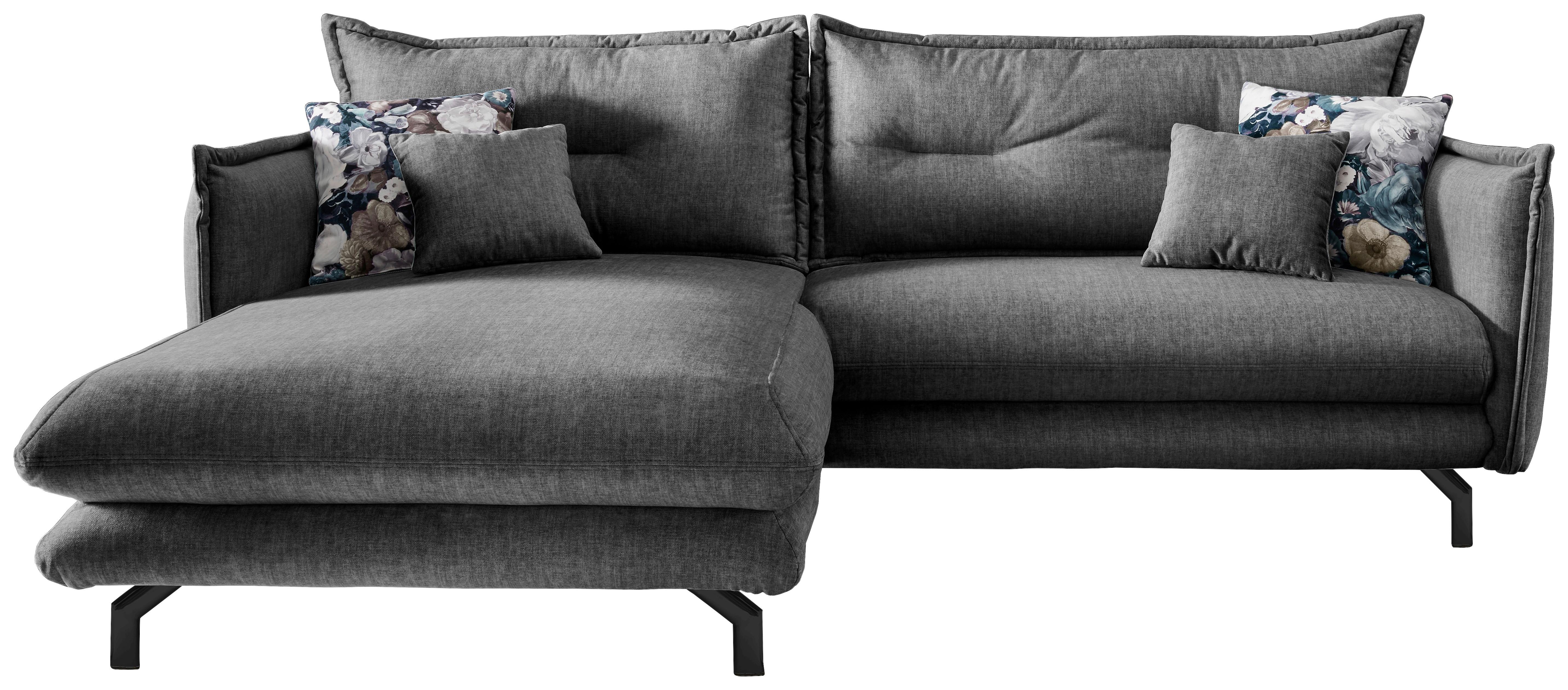 Ecksofa Lava Grau S: 180/255 cm - Türkis/Schwarz, MODERN, Textil (180/255cm) - Livetastic