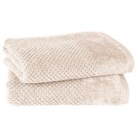 HANDTUCHSET Popcorn 2er Set Creme - Perlmutt, Basics, Textil (50/100cm)